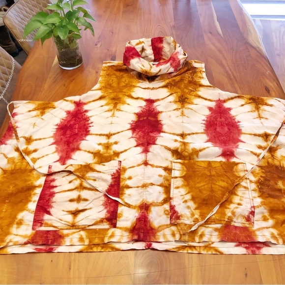 Rare Unique Vintage Tie Dye Boho Oversized Lagenlook Artsy Pattern Top Dress. - Picture 6 of 15